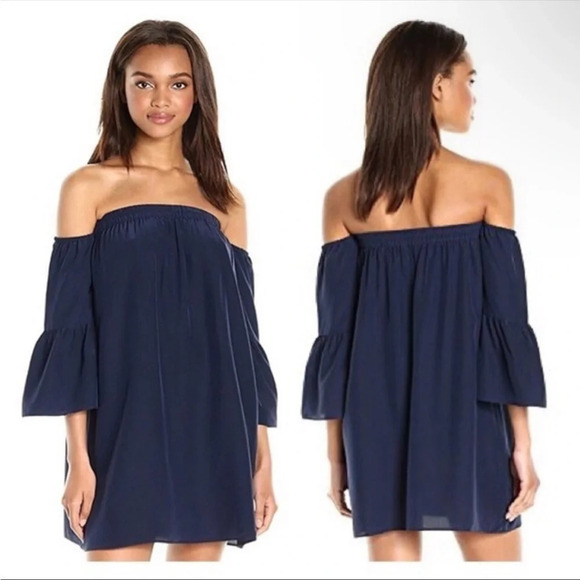 Lilly Pulitzer Sanilla 100% silk off the shoulder dress 5751 - Picture 3 of 10